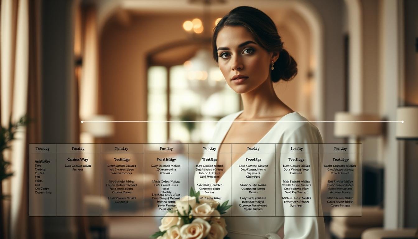 wedding week timeline